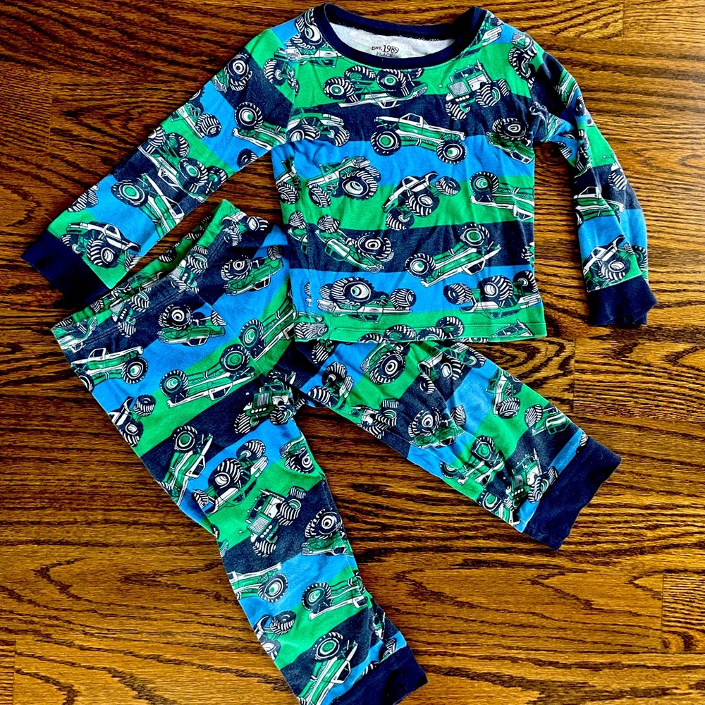 Monster Truck Little Boy Pajamas